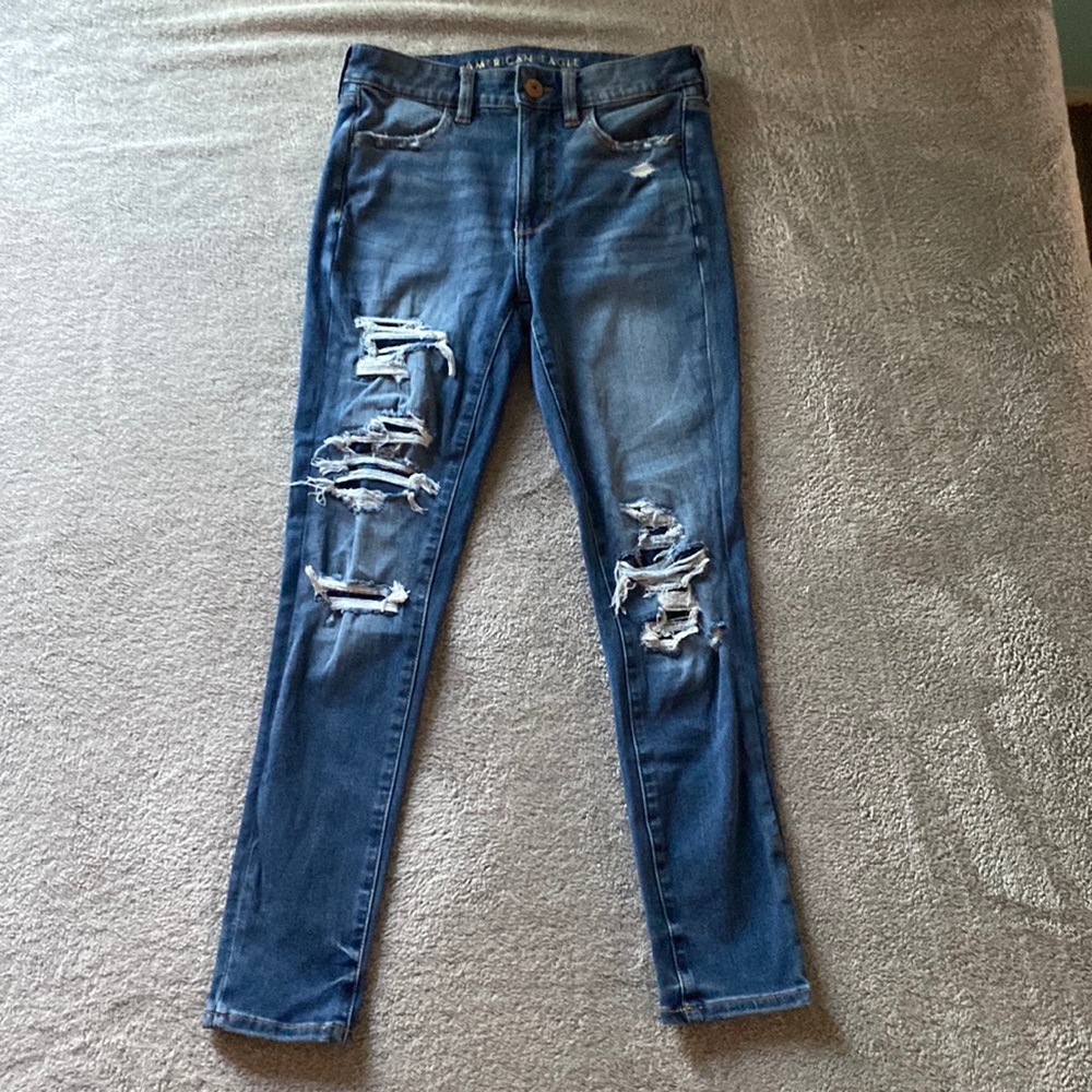 AMERICAN EAGLE DREAM JEAN HIGH RISE JEGGING CROP